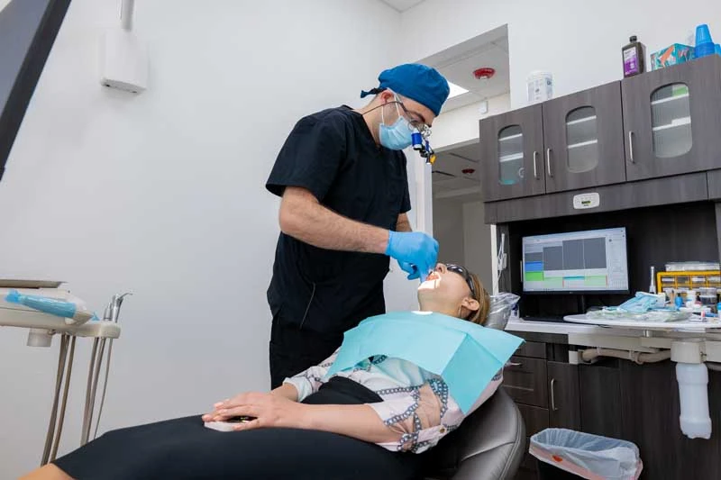 Emergency dental procedure at Diamond Dental Group.